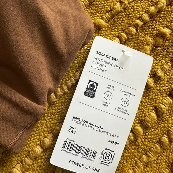 Athleta solace Brown Strappy Sports Bra - Picture 4 of 5